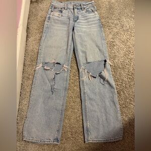 American Eagle Outfitters Light Blue Distressed Jeans